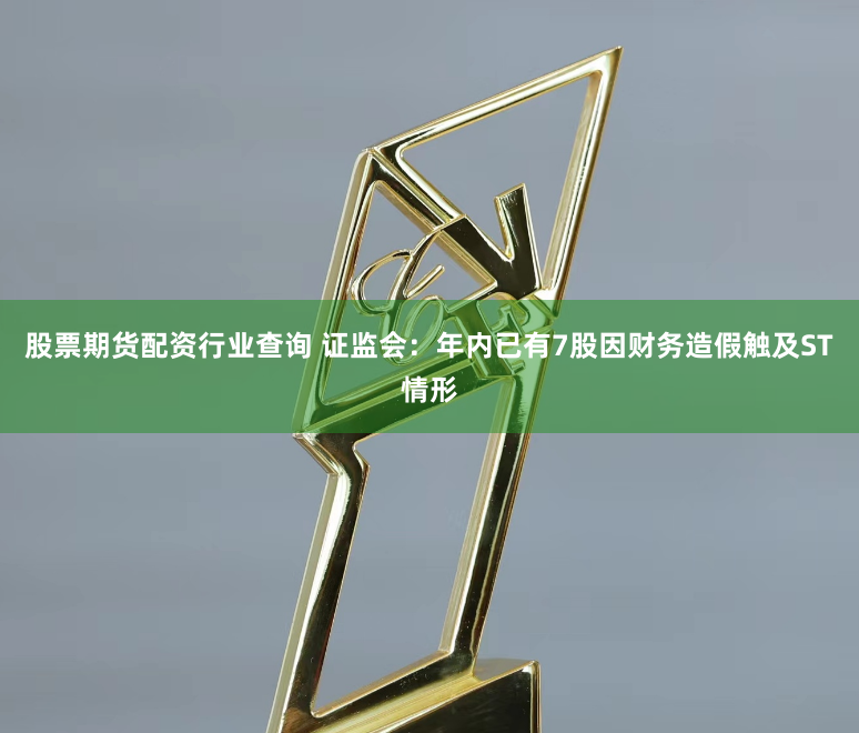 股票期货配资行业查询 证监会：年内已有7股因财务造假触及ST情形