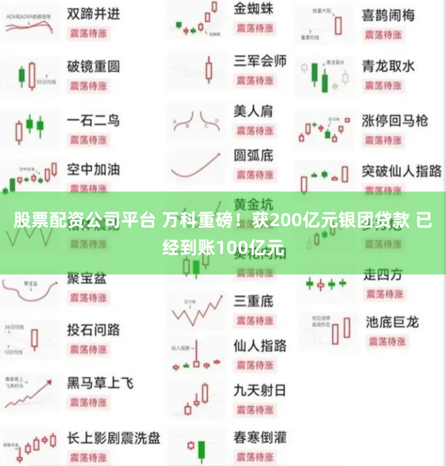 股票配资公司平台 万科重磅！获200亿元银团贷款 已经到账100亿元